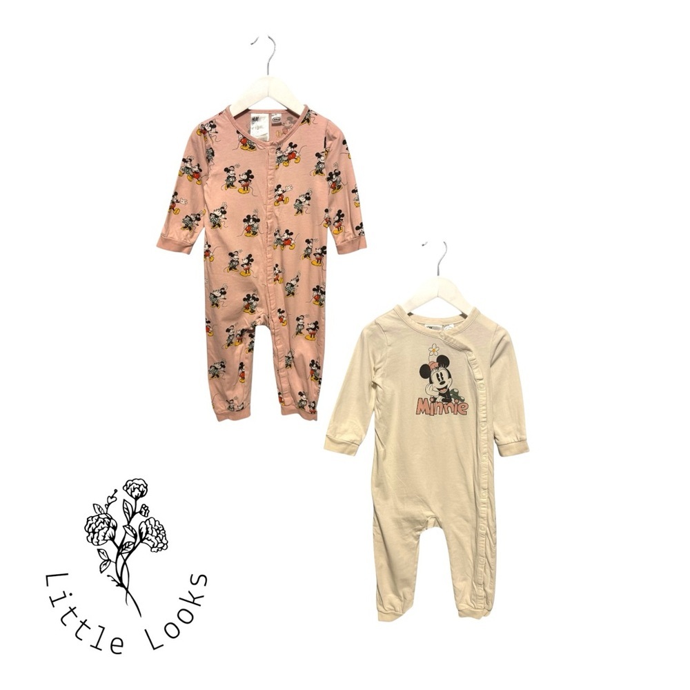 ⭐️ 5/$30 H&M Kids Disney Minnie Mouse Sleeper Bundle (x2) size 18 Months